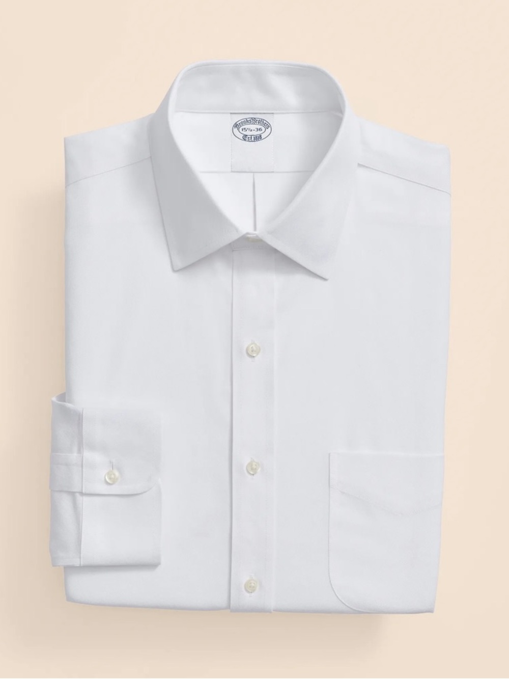 Brooks Brothers white classic button-down Regular shirt